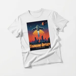 Cool Movie Concept T‑Shirt Mockup on White Background