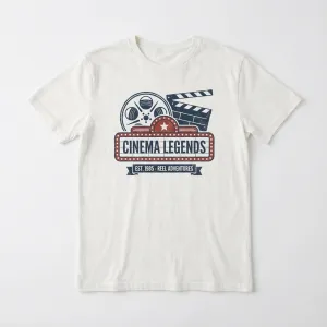 T-shirt Mockup on White Background Featuring a Cool Movie Concept