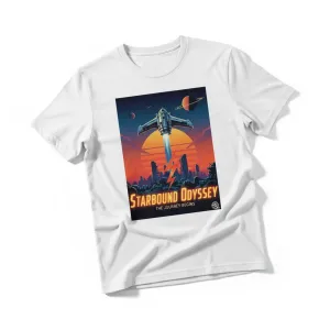 Cool Movie Concept T-Shirt Mockup on White Background with Bold Graphics